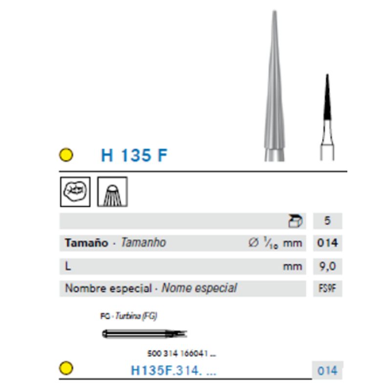 Fresa Carbide Tronco Cónica para Acabado 16 Filos Fino - A/V