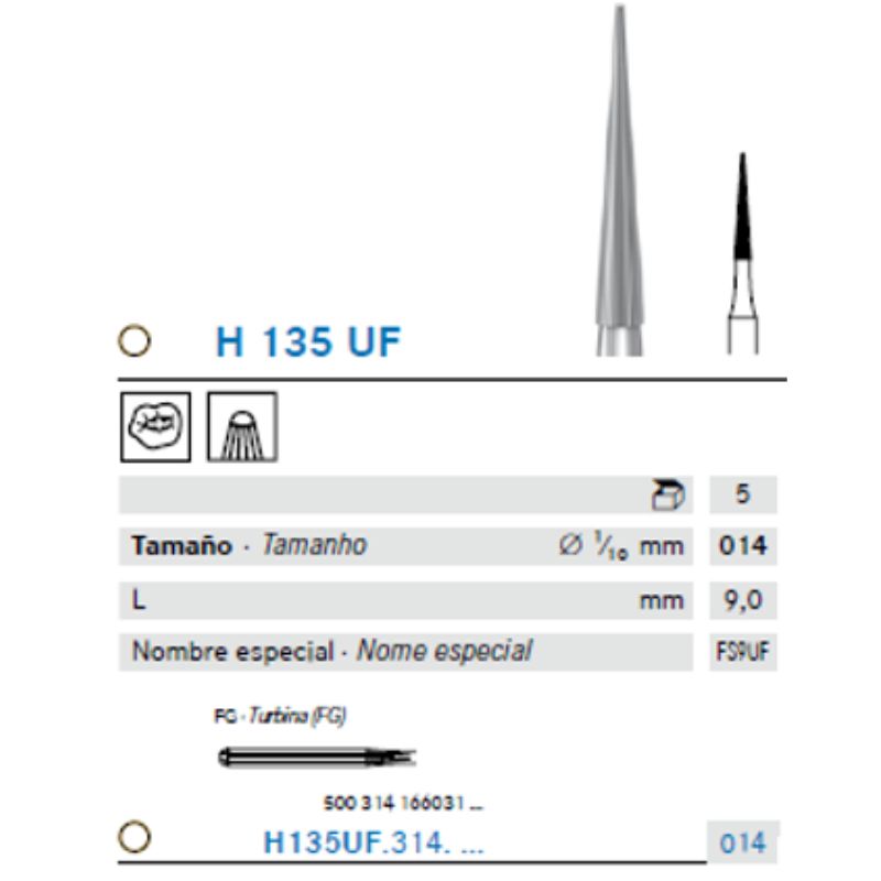 Fresa Carbide Tronco Cónica Para Acabado 30 Filos Ultrafino - A/V