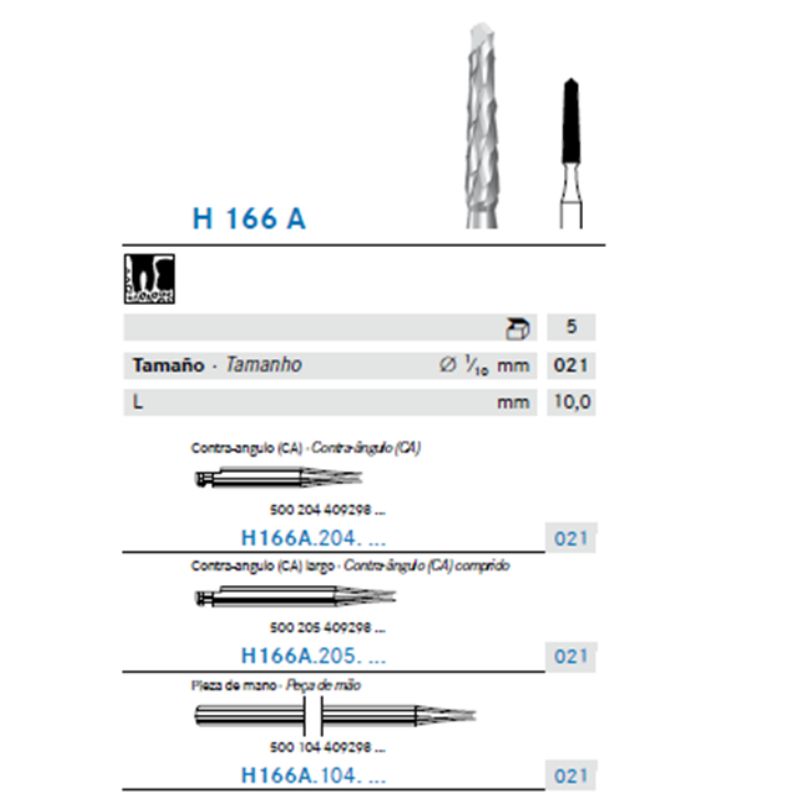 Fresa Carbide Cónica P/ Hueso Tipo Lindemann Corte Especial Cruzado