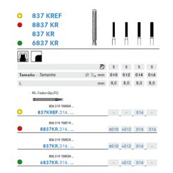 Fresa Diamante Cilíndrica Punta Plana Redondeada A/V