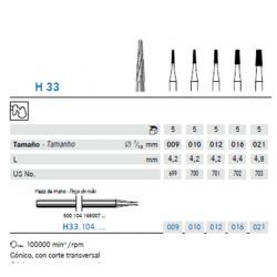 Fresa Carbide Tronco Cónica Con Corte Transversal