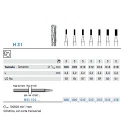 Fresa Carbide Cilíndrica Con Corte Transversal PM