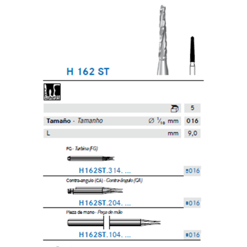Fresa Carbide Tronco Cónica P/ Hueso con Máxima precisión de Corte