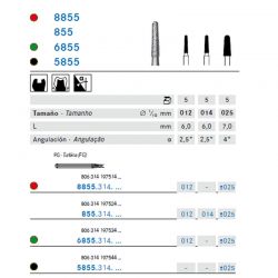 Fresa Diamante Cónica Corta Punta Redonda – A/V
