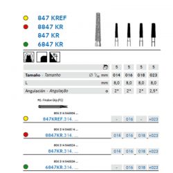 Fresa Diamante Tronco cónica Hombro cónico Borde Redondeado – A/V