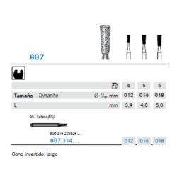 Fresa Diamante Cono Invertido Largo - AV y PM