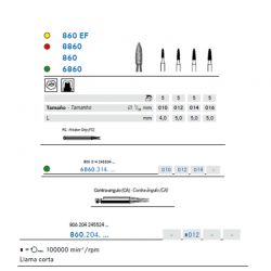 Fresa Diamante Llama Larga – P/M