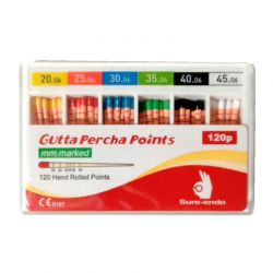 Conos de Gutta Percha 4% Sure-Endo